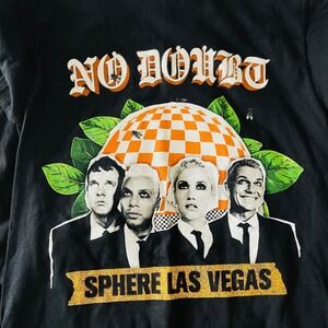 No Doubt Unisex Sphere Las Vegas Coachella 2024 Tee Small Black Cotton Graphic